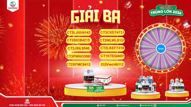 Kết quả Vụ Mùa Trúng Lớn Dasshu đợt 4 (05/02/2026) – Danh sách trúng thưởng chi tiết