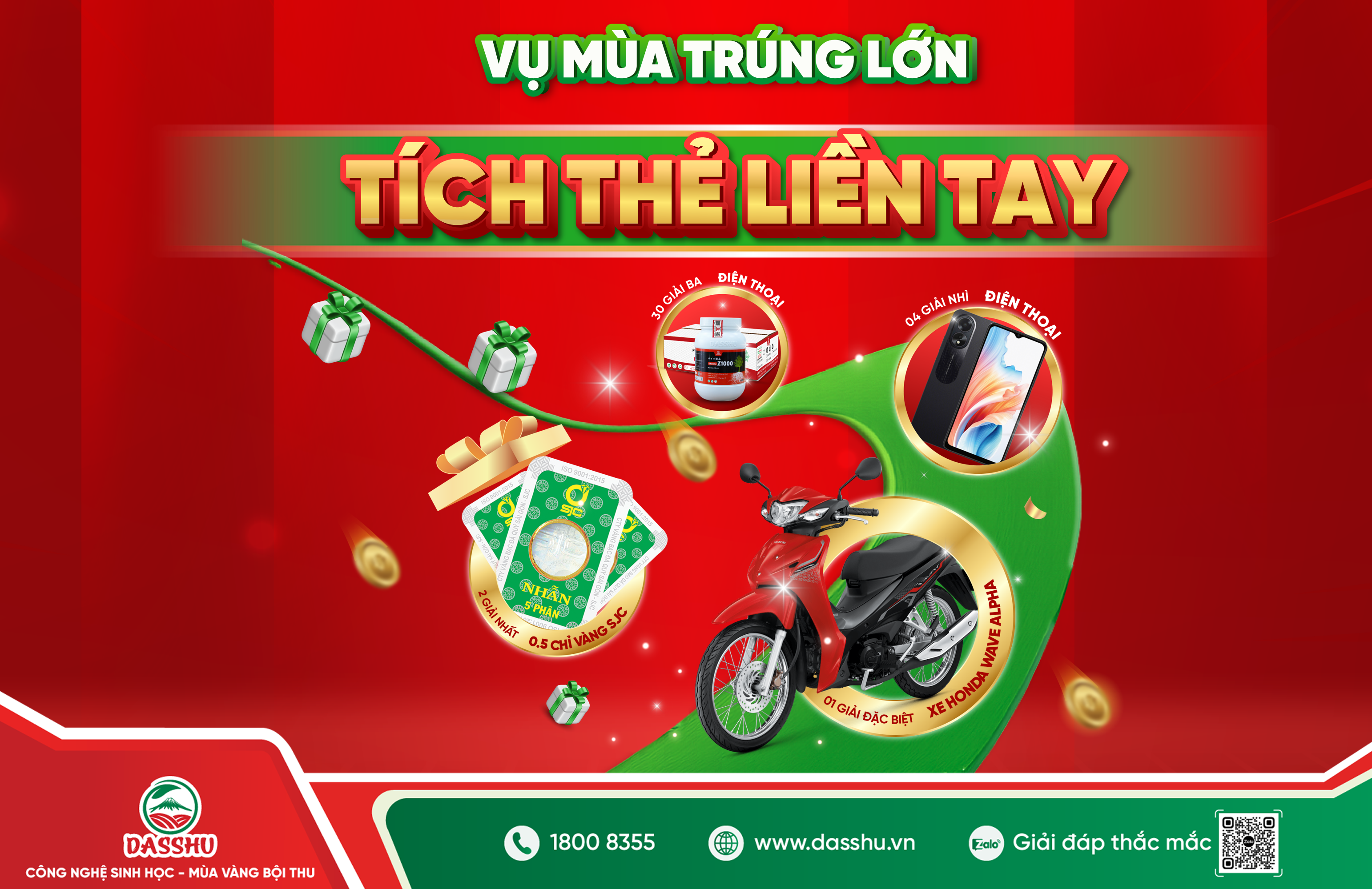 Chương trình tích thẻ – trúng thưởng ngay vụ này nhiều phần quà hấp dẫn