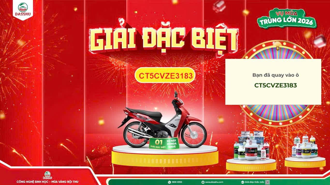 Giải đặc biệt – Xe máy Honda Wave