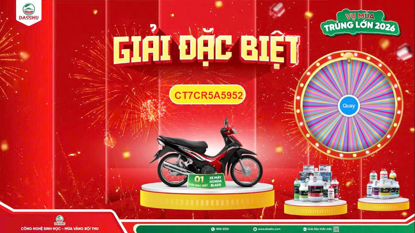 Giải đặc biệt 01 xe máy Honda Wave